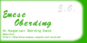 emese oberding business card